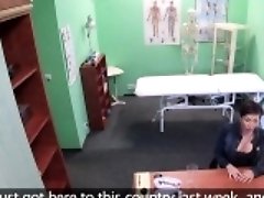 Horny patient sucks doctors dick in fake hospital