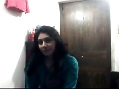 Trashy Indian chick masturbates for her horny lover on cam