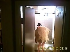 My hidden camera caught chubby mommy taking shower