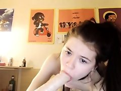 Tranced amateur hypnotized teen fingers and toys her pussy