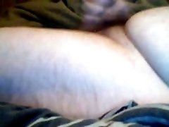 Self-shot masturbation video jerking off at sexy webcam babe