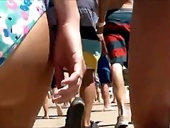 Fantastic booty hidden cam clip shooted on a beach