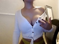 BIG Boobs Nice Ass Finger on Webcam