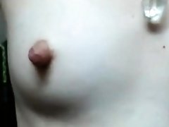Skinny college teen puffy nipples on webcam