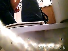 Girl with nice butt gets caught on a hidden cam in the bathroom