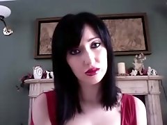 Majestic brunette milf with sexy lips on webcam teasing