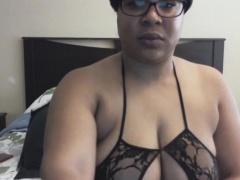 Busty Black Mommy Pounds Squirty Pussy
