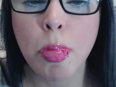 Ultra sticky lipgloss kissing fetish camshow