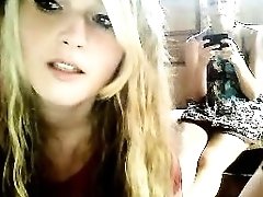 Fresh blonde gal from Europe masturbates on webcam