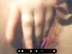 Watch me fingering my hairy pussy in webcam solo video