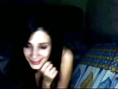 Lovely Russian webcam girl Katya masturbates and cums for me