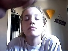 Nice amateur sensual blowjob on webcam for my blonde girlfriend