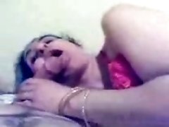 Egyptian brunette milf lady gives amazing blowjob on cam