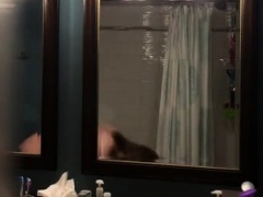 Set hidden cam on blonde teen bathroom