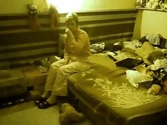 Used blond haired mature slut was fucked on the messy motel bed