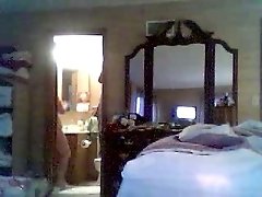 Hidden cam video of my BBW mature wife changing underwear