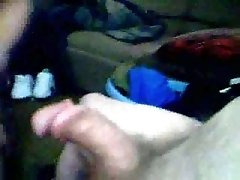 Horny skinny granny sucking my small cock on webcam