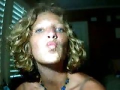 Curly haired ginger webcam girl exposes me her hot tanned body
