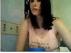 Frisky bust teen from UK shows me her jugs on webcam