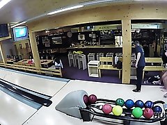 Instead of bowling horny nympho with big ass prefers to ride strong cock
