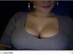 Milfie webcam lady is teasing us all with her huge boobies