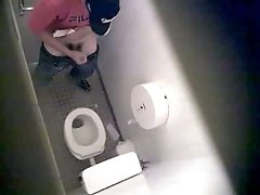 College dude jerks off in the dorm's toilet - my spy cam video
