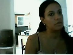 Latina housewife shows me her natural juggs on webcam chat