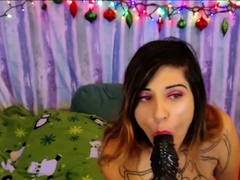 Strange junkie masturbates on her cam Horny and Ugly