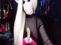 impressive gothic style woman slutty on webcam
