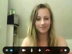 Blonde cutie on Skype