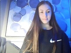 Gorgeous omegle teen fucks herself with hairbrush