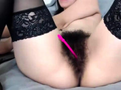 Beautiful Hairy Woman With Pantyhose Having Fun