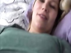 Busty babe edges and drains cock