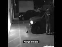 Security Blowjob by Hot Babe Caught on CCTV