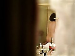 Hidden cam video with my ex fuckbuddy taking a shower