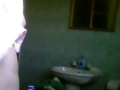 Hidden cam in the bathroom catches my flatmate naked