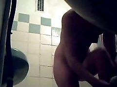 Petite girlfriend of my friend takes shower on hidden cam