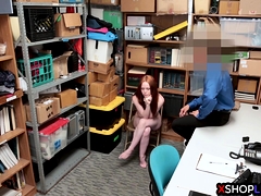 Redhead teen thief didnt want to cooperate and got fucked