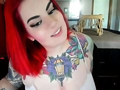 Great Big Boobs On Masturbating Redhead