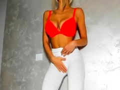 USA sexiest blonde pregnant big boobs beauty webcam show