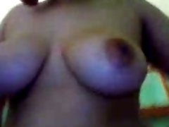Busty Arab bitch rides cock on a pov camera and her big tits bounce