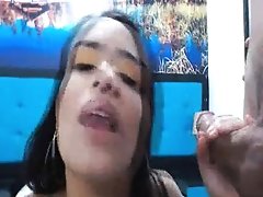 Latina Chick Sucking Big Hard Cock