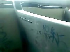 Sticking out my throbbing dick in the public bus on cam