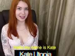 Big titty tattooed redhead Kate Utopia masturbating