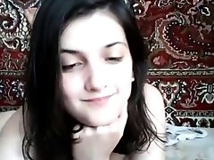 horny babe masturbating on webcam