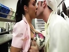Fucking a hot cook in the kitchen