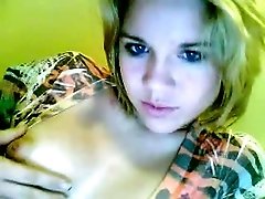 Delicious blonde teen cutie on webcam spreads her legs