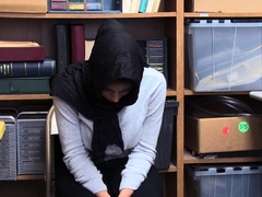 Thieving teen in hijab