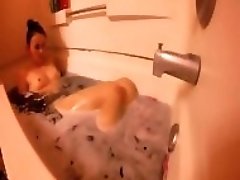 Toying my ass in bathtub