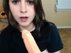 I wish i could be the dildo that she sucks